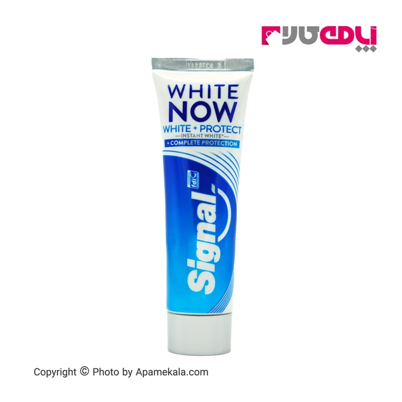 خمیردندان سیگنال white now حاوی افزودنی‌های سفید کننده و افزایش دهنده‌ی درخشندگی، به افزایش سفیدی و درخشندگی دندان‌ها کمک می‌کند.