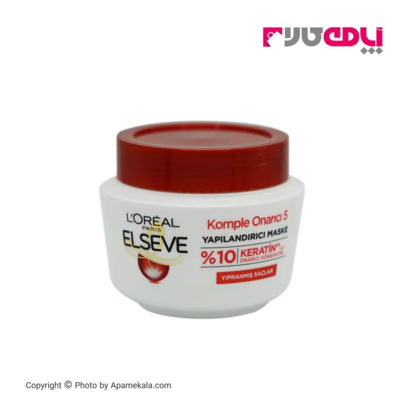 ماسک مو ترمیم کننده 5 منظوره لورال LOREAL السیو elseve حجم 300 میل